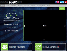 Tablet Screenshot of ciofinancesummit.com